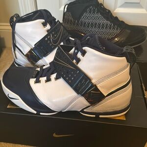 Nike lebron 5 navy white gold vnds